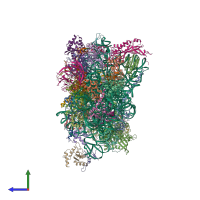 PDB entry 6g53 coloured by chain, side view.