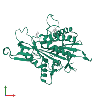 Kinesin-like protein KIF11 in PDB entry 6g6z, assembly 1, front view.