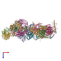 PDB entry 6g72 coloured by chain, top view.