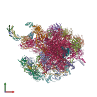 PDB entry 6gb2 coloured by chain, front view.