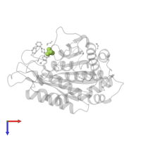 SULFATE ION in PDB entry 6gbx, assembly 1, top view.