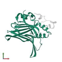 Transcriptional enhancer factor TEF-3 in PDB entry 6gec, assembly 1, front view.