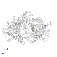 PHOSPHATE ION in PDB entry 6gid, assembly 1, top view.