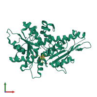 PDB entry 6gm6 coloured by chain, front view.