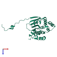 Heat shock protein HSP 90-alpha in PDB entry 6gqu, assembly 1, top view.