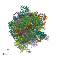 PDB entry 6gxp coloured by chain, side view.
