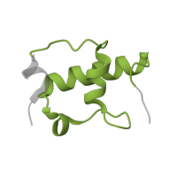 The deposited structure of PDB entry 6ha1 contains 1 copy of Pfam domain PF01084 (Ribosomal protein S18) in Small ribosomal subunit protein bS18. Showing 1 copy in chain VA [auth r].