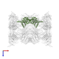 Proteasome subunit beta type-7 in PDB entry 6hvt, assembly 1, top view.