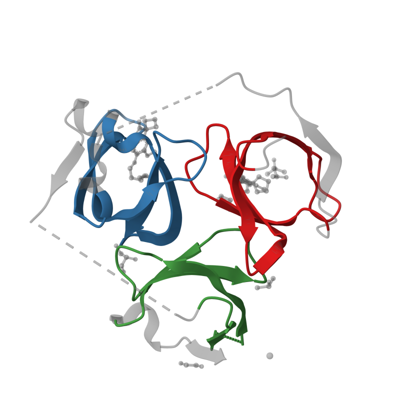 <div class='caption-body'>The deposited structure of PDB entry <span class='highlight'>6i8y</span> contains 3 copies of Pfam domain <span class='highlight'>PF02513 (Spin/Ssty Family)</span> in <span class='highlight'>Spindlin-1</span>. Showing 3 copies in chain <span class='highlight'>A</span>.</div>
