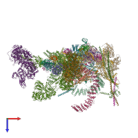 PDB entry 6icz coloured by chain, top view.