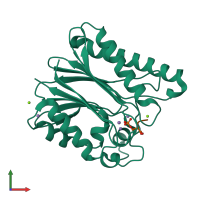 PDB entry 6iht coloured by chain, front view.