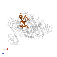 RNA (59-MER) in PDB entry 6iv6, assembly 1, top view.