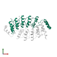 Ankyrin repeat domain-containing protein EMB506, chloroplastic in PDB entry 6jd6, assembly 1, front view.