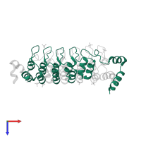 Ankyrin repeat domain-containing protein EMB506, chloroplastic in PDB entry 6jd6, assembly 1, top view.