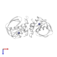 ZINC ION in PDB entry 6jf3, assembly 1, top view.