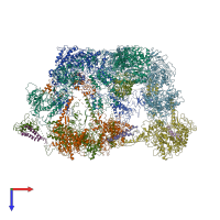 PDB entry 6jsi coloured by chain, top view.