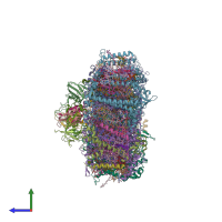 PDB entry 6k61 coloured by chain, side view.