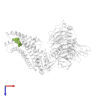 (6~{a}~{R},9~{R},10~{a}~{R})-9-(hydroxymethyl)-3-(8-isothiocyanato-2-methyl-octan-2-yl)-6,6-dimethyl-6~{a},7,8,9,10,10~{a}-hexahydrobenzo[c]chromen-1-ol in PDB entry 6kpg, assembly 1, top view.