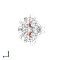 Modified residue KCX in PDB entry 6l0a, assembly 1, side view.