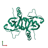 Endoribonuclease MazF9 in PDB entry 6l2a, assembly 1, front view.
