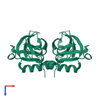 Endoribonuclease MazF9 in PDB entry 6l2a, assembly 1, top view.