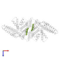 CHOLESTEROL in PDB entry 6l48, assembly 1, top view.