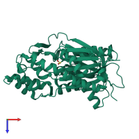 PDB entry 6l5u coloured by chain, top view.