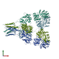 PDB entry 6l6f coloured by chain, front view.