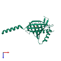 PDB entry 6l7v coloured by chain, top view.