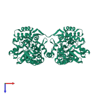Maltose/maltodextrin-binding periplasmic protein in PDB entry 6lf3, assembly 1, top view.