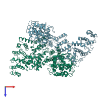 PDB entry 6lhu coloured by chain, top view.