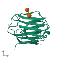 PDB entry 6ljq coloured by chain, front view.