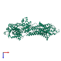 PDB entry 6lly coloured by chain, top view.