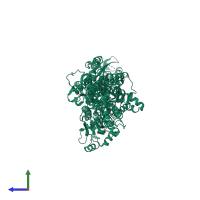 Sarcoplasmic/endoplasmic reticulum calcium ATPase 2 in PDB entry 6lly, assembly 1, side view.