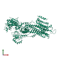 PDB entry 6ln9 coloured by chain, front view.