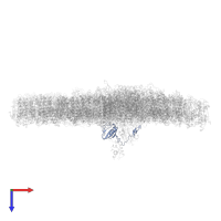 Photosystem I reaction center subunit II, chloroplastic in PDB entry 6ly5, assembly 1, top view.