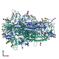 PDB entry 6m15 coloured by chain, front view.