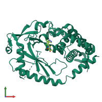 PDB entry 6mju coloured by chain, front view.