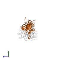 A11B8.2 NKT TCR beta-chain in PDB entry 6mss, assembly 1, side view.