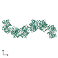 Hetero 24-meric assembly 1 of PDB entry 6mw3 coloured by chemically distinct molecules, front view.