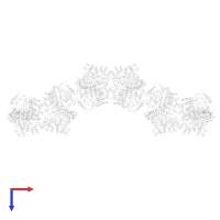 Ribonucleoside-diphosphate reductase NrdF beta subunit in PDB entry 6mw3, assembly 1, top view.