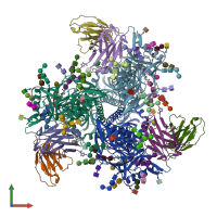 PDB entry 6myy coloured by chain, front view.