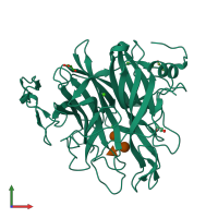 PDB entry 6n1b coloured by chain, front view.