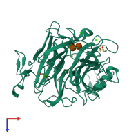 PDB entry 6n1b coloured by chain, top view.