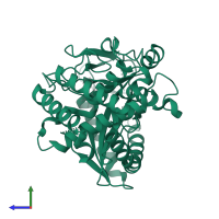 Cyclic GMP-AMP synthase in PDB entry 6nfg, assembly 1, side view.