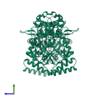 Nitric oxide synthase 1 in PDB entry 6ngk, assembly 1, side view.