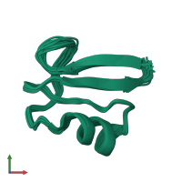 PDB entry 6nom coloured by chain, ensemble of 20 models, front view.