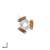 Fusion glycoprotein F1 in PDB entry 6nro, assembly 1, side view.