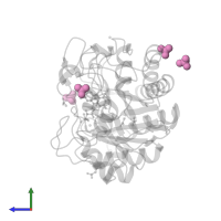 SULFATE ION in PDB entry 6o08, assembly 1, side view.