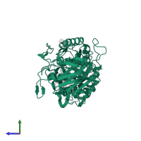 Pancreatic alpha-amylase in PDB entry 6ocn, assembly 1, side view.